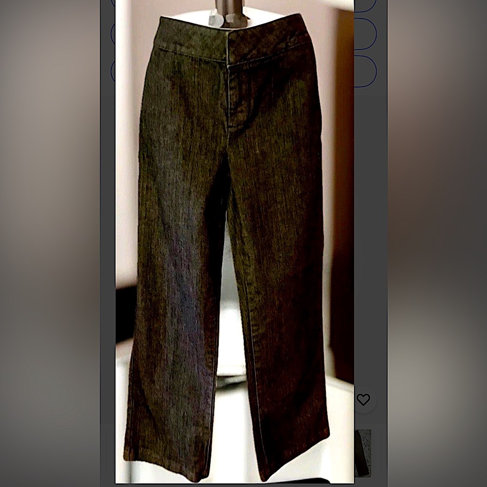 🖤D & CO🖤 SLANT FRONT POCKETS NONE ON BACK WIDE STRAIGHT LEG TROUSER JEANS NWOT - Picture 3 of 13